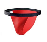 sesto senso Slip Tanga Coton Homme 1 Pack Sexy Culotte sous-vêtement L Rouge