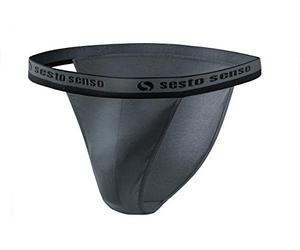 sesto senso Slip Tanga Coton Homme 1 Pack Sexy Culotte sous-vêtement M Graphit