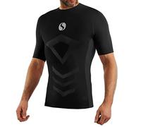 sesto senso sous-vêtement de Sport thermoactif pour Homme T-Shirt de Compression à Manches Courtes L/XL Noir Black