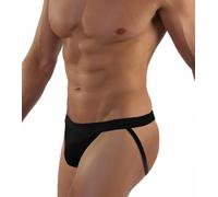 sesto senso String Jockstrap Homme Slip Sexy String avec Entrejambe Ouvert M Noir