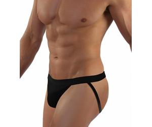 sesto senso String Jockstrap Homme Slip Sexy String avec Entrejambe Ouvert M Noir