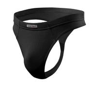 sesto senso String Tanga pour Homme - Thong Noir en Micromodal pour Homme, Respirant et Confortable, sous-vêtement Taille Basse - Taille M
