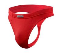 sesto senso String Tanga pour Homme - Thong Rouge en Micromodal pour Homme, Respirant et Confortable, sous-vêtement Taille Basse - Taille M