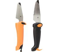 Set,1 x Dog Knife with Black Serrated Blade and 1 x Orange Dog Knife,Knives for Children from 3 Years,2 Pieces