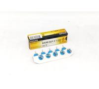 Set 10 Ampoules Témoin Tableau Philips Bax 12603 12V 1,2W BAX8.5D/1.5 Doré Blue