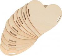 Set 10 Coeurs 8x7,5 Cm Bois
