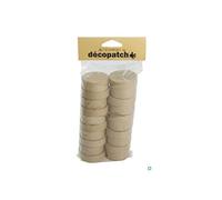 décopatch Boîtes rondes EV009O – Lot de 10, papier brun mâché 5x5x3 cm