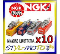 Set 10 X Bougies D'Allumage NGK Spark Plug DPR9EA9 Stock Numéro 5329