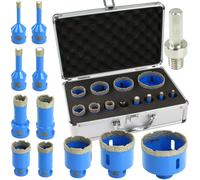 Set 11 Diamond Crown Saw M14 pour la céramique et la pierre 6-68 mm