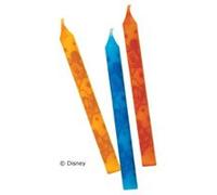 SET 12 BOUGIES ANNIVERSAIRE MICKEY DISNEY BLEU ORANGE JAUNE Bleu G