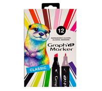 Set 12 marqueurs à alcool Classic Colors Graph'it
