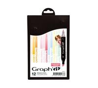 Graph'it Set 12 feutres à alcool Manga 2 double pointe fine et biseautée