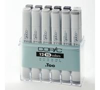Set 12 Marqueurs Manga Copic Marker Gris Toner