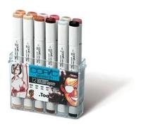 COPIC Sketch Lot de 12 Marqueurs de dessin Couleurs Portraits 21075705