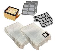 Set - 12 Microfibre Sacs Aspirateur + 12 Parfums + 2X Filtre HEPA + 2X Filtre Moteur for Vorwerk Kobold VK 135, 136, VK135, VK136