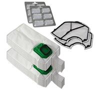 Set - 12 Microfibre Sacs Aspirateur + 12 Parfums + 2X Filtre Moteur for Vorwerk Kobold VK 140, 150, VK140, VK150