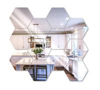 Set 12 miroirs décoratifs hexagonaux