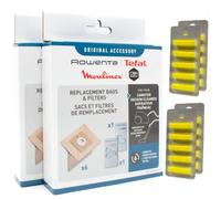Set 12 Sacs Aspirateur + 2 Microfiltre + 20 Parfums Compatible avec Rowenta Compacteo RO1733X1/4Q0, Compacteo RO1733Y1/4Q0 | 12 Sacs, Rafraîchisseur d'air, Accessoires, Pièces de Rechange