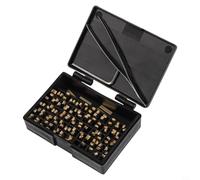 Set 120 Caractères 2x3x15mm pour Industrie Pharmaceutique Set | pour cuivre pur pour durable, taille 2x3x15mm, pour idéal pour dates de production, lots, compatible films divers