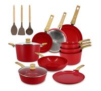 Set 13 pieces cuisson colorama magenta en aluminium induction