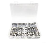 Set 130pcs Collier Durite pour Plomberie Auto | Design oreille unique, serrage sécurisé, empêche fuites, pour idéal plomberie, compatible tous tuyaux