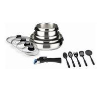 ARTHUR MARTIN Batterie de cuisine 15 pièces gris