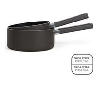 LIVOO Set 2 casseroles aluminium MEP154N 18/20 cm tous feux sans PFOA ni PFOS noir