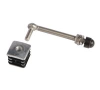 Set 2 charnières avec bouchons alu portillon M12 longueur 150 mm LOCINOX P00008826