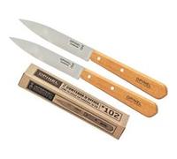 Set 2 Couteaux Office Opinel N 102 Lame 10 Cm Acier Carbone G