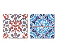 Set 2 Dessous de Plat Rétro 1, Motifs Carreaux de ciment, L 16 cm