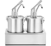 Set 2 Distributeurs de Sauce en Inox avec Pompe 9L 400x200x(H)440mm Hendi 1