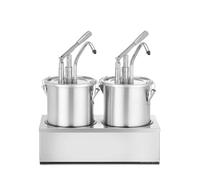 Set 2 Distributeurs de Sauce en Inox avec Pompe 9L 400x200x(H)440mm - Hendi