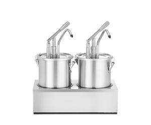 Set 2 Distributeurs de Sauce en Inox avec Pompe 9L 400x200x(H)440mm - Hendi
