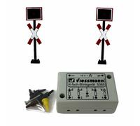Set 2 feux à led pour passage ferroviaire avec relay électronique-HO-1/87-VIESSM