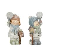 SET 2 FIGURAS PAREJA C/BOLA LED RESINA