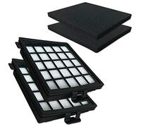 Set - 2 Filtre HEPA + 2 Filtre Moteur pour Aspirateur Philips FC8142/01 Easy Life/Easylife