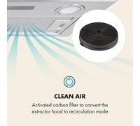 Klarstein Lot de 2 filtres à charbon actif pour hotte aspirante - Diamètre : 18,5 cm