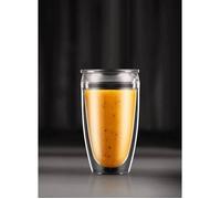 Set 2 gobelets BODUM - Pavina To Go - Double paroi plastique - Couvercle hermétique - 40 cl - Transparent