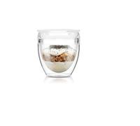 Bodum - Set 2 Gobelets Pavina To Go Double Paroi + Couvercle Hermã©Tique 20 Cl - Transparent