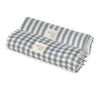 Set 2 langes Praliné Vichy Rayures Matcha (70x70 cm)