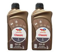 Set 2 Litres Huile de Moteur 5W30 C3 Total Classic 9 pour Fiat BMW Opel Kia