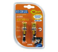 Set 2 Lumières Vis Avec LED Lumière Bleu Or Adapté pour Plaques, Blocs Moteur,