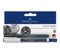 Set 2 Marqueurs Créatifs Faber-Castell Blanc et Noir Blanc et Noir E
