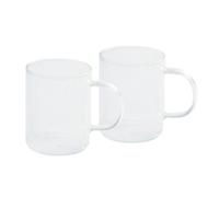 Set 2 mugs darjeeling en verre simple paroi strie 0,4l