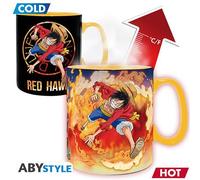 Set 2 Mugs thermo-réactifs One Piece Luffy & Sabo Boîte carton 460 ml