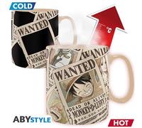 Set 2 Mugs thermo-réactifs One Piece Wanted Boîte carton 460 ml