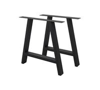 Set 2 Pieds de Table - 70 x 72 cm - A-Form - Noir - en Acier Revêtu de Poudre