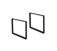 Emuca Pieds pour table Square 2040114 – Jeu de 2 pieds rectangulaires 800×720 mm acier noir