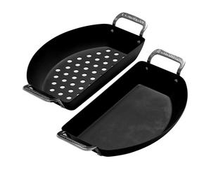 Set 2 plats demi-lune pour Kamado Joe