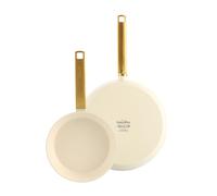 Set 2 Poêles 20 et 28 cm Evolution crème - - Crème / Ivoire - Aluminium